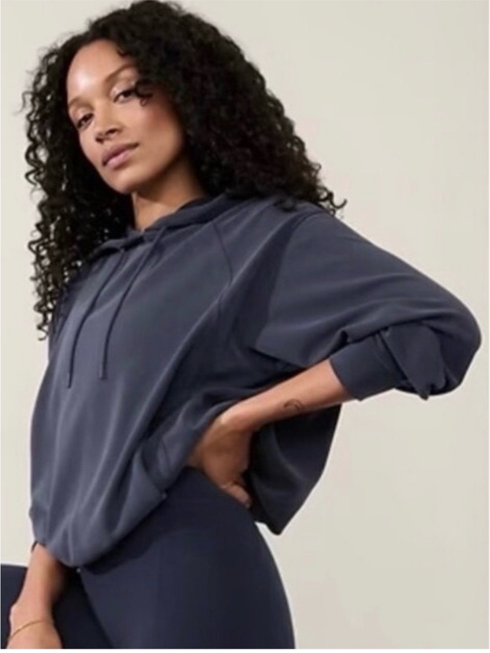 Athleta seasoft bubble hem hoodie